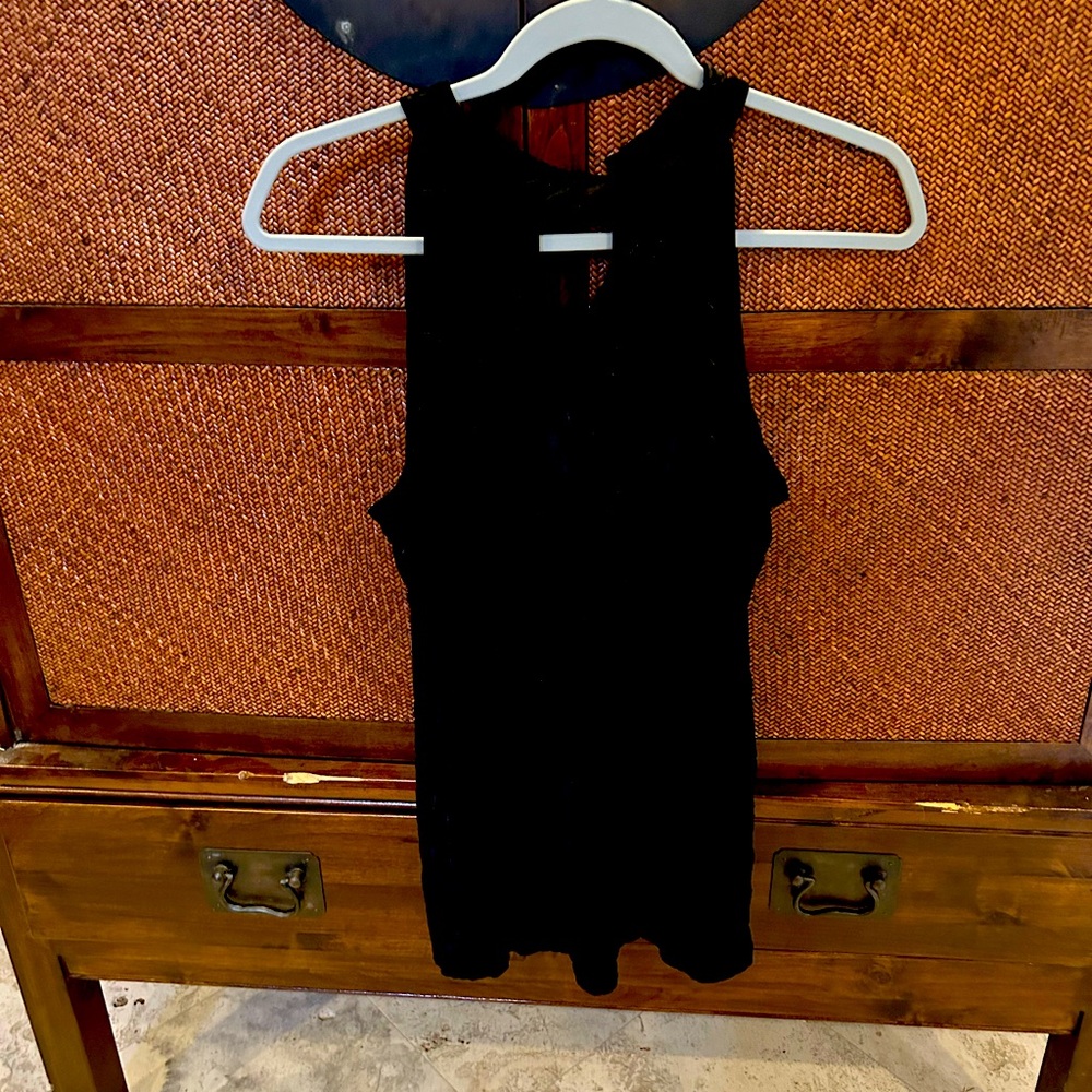 Size small black velvet elegant top from black-and-white